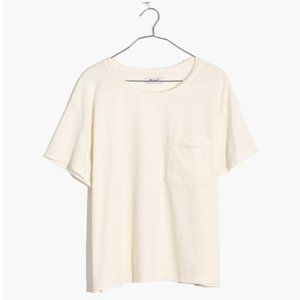 Madewell Softfade Cotton Oversized Pocket Tee, L